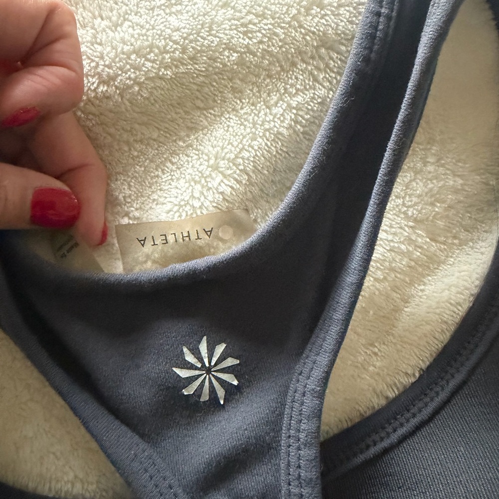Athleta Grey Racerback Workout Tank - Picture 3 of 4
